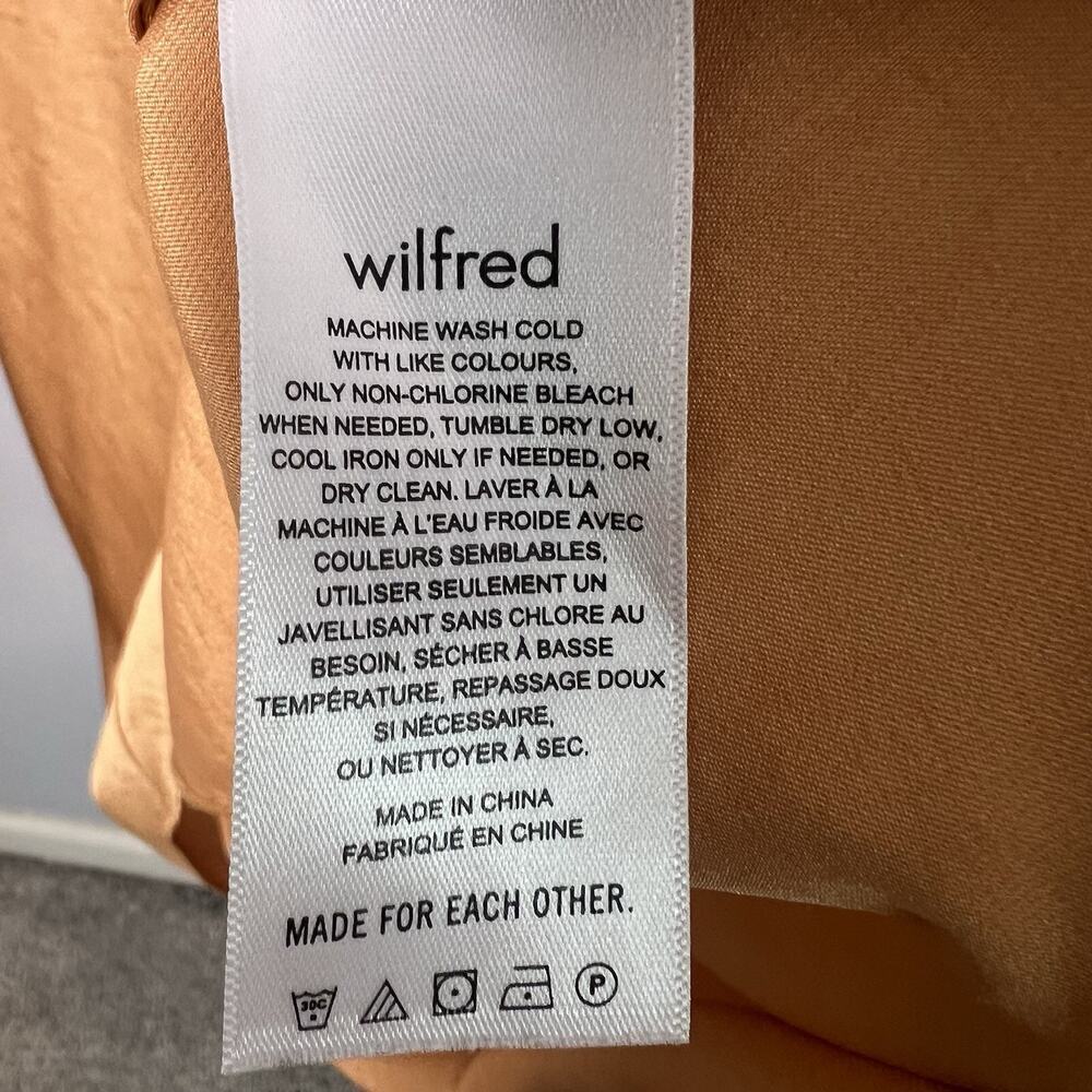 Wilfred Only Slip Midi Dress Mustard Cooper Satin Sz XXS - Picture 6 of 10